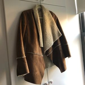 Michael Kors Shearling Trim Jacket